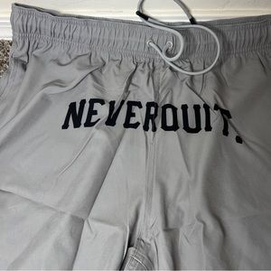 NFQ (Never F*cking Quit) Gym Shorts, Gray - Size XXL